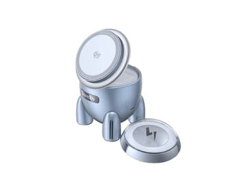 新款 Ugreen 二合一充电器外形酷似火箭。(图片来源：Ugreen）