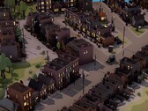 一张展示 City of Gangsters 中几栋建筑的图片，该游戏现于 Steam 上享受 80% 折扣。