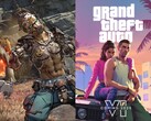 边境之地 4》（左）将于 9 月 12 日发售，《GTA 6》（右）还没有确切的发售日期。(图片来源：Steam 和 Take-Two 编辑）