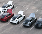 特斯拉正在德克萨斯州吉加公司（Giga Texas）建立配备白色内饰的廉价版 Model Y 车型的库存（图片来源：Joe Tegtmeyer/X）。