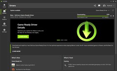 在 Nvidia 应用程序中下载 NvidiaGeForce Game Ready 驱动程序 552.22（来源：Own）