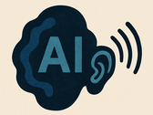 象征人工智能助听技术的抽象插图（图片来源：OpenAI/DALL-E）