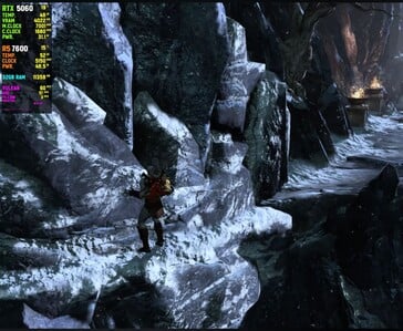 《战神3 重制版》在搭载 RTX 5060 的 shadPS4 上运行的游戏画面截图