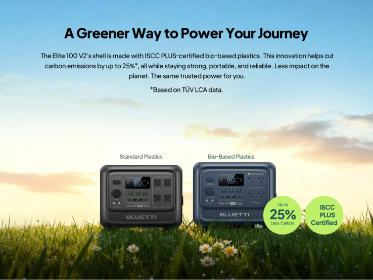 Bluetti Elite 100 V2 生物基版采用深蓝色外观(图片来源:Bluetti)