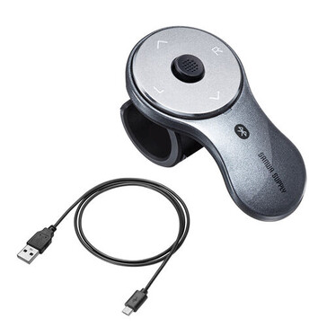 三和拇指鼠标可从任何 USB-A 端口充电。(来源：Sanwa Supply）