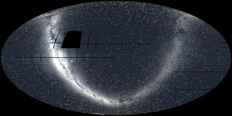 显示宇宙和系外行星的 TESS 图像。