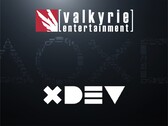 展示 Valkyrie Entertainment 和 XDev PlayStation 工作室的标志