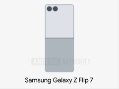 Galaxy Z Flip 7 的泄露图片显示了更大的封面显示屏。(图片来源：Android Authority）