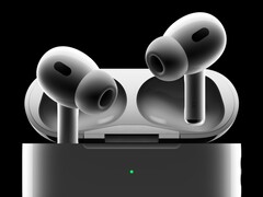 Apple AirPods Pro 2 的官方渲染图。（图片来源：Apple)
