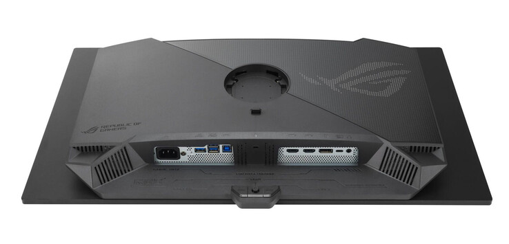 与 ROG Strix PG27UCDM 相比，ROG Strix XG27UCDMG 的支架和外置电源也有所不同。(图片来源：华硕）