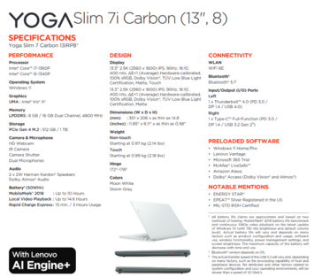 联想Yoga Slim 7i Carbon规格