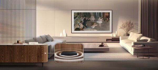 Frame Pro 的无线一键连接盒可实现无障碍设置。