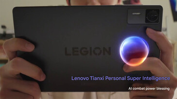 新款游戏平板电脑的背面（图片来源：Lenovo - 机器翻译）