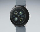 Pixel Watch 2 配有全新的月尘工艺皮革表带。(图片来源：谷歌）