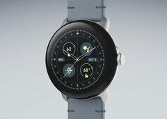Pixel Watch 2 配有全新的月尘工艺皮革表带。(图片来源：谷歌）