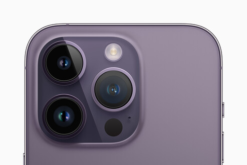 iPhone 14 Pro和iPhone 14 Pro Max采用了4800万像素的三摄设置。(图片来源:Apple)