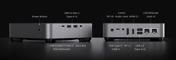 Chuwi Aubox 的外部接口（图片来源：Chuwi）