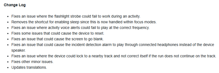Forerunner 570 和 Forerunner 970 智能手表 15.12 测试版的发布说明。(图片来源:Garmin)