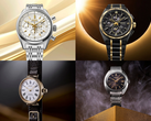 从左上方开始(顺时针):Seiko Prospex Speedtimer SRQ059、Astron SSH186、King Seiko SJE121 和 Presage SPB538。(图片来源:精工 - 已编辑)