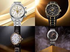 从左上方开始（顺时针）：Seiko Prospex Speedtimer SRQ059、Astron SSH186、King Seiko SJE121 和 Presage SPB538。(图片来源：精工 - 已编辑）