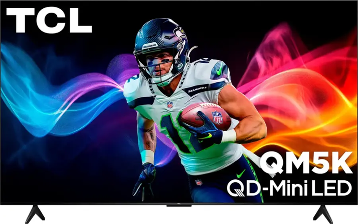 TCL QM5K 4K QD-Mini LED 智能电视。(图片来源：TCL）