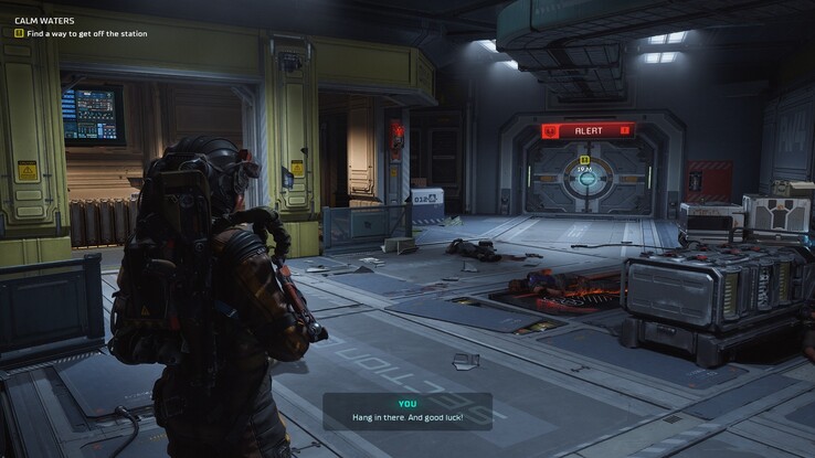 当你到达时，平克沃特-4 已经处于高度戒备状态，任务目标很简单：找到离开空间站的方法。