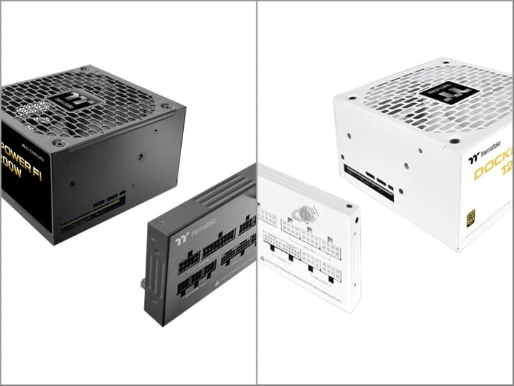 Thermaltake Dockpower FI 电源，提供黑色和雪白两种配色。
