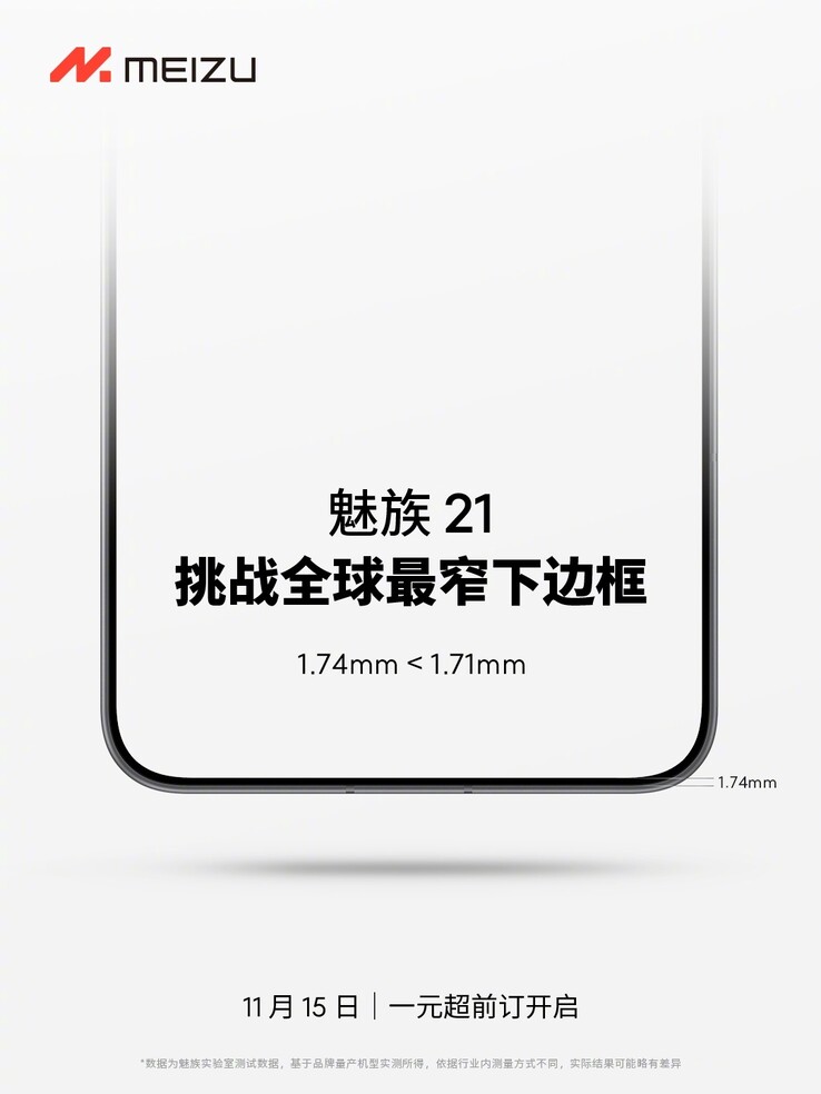 美图公司用非常具体的显示屏升级来宣传 21。(来源：Meizu 通过微博）