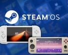 背景中带有 Steam OS 标志的 Konkr Pocket Fit G3 和 Ayaneo Pocket S2 Pro】【。