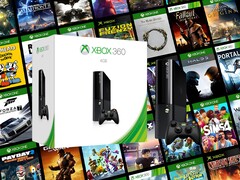带复古游戏的 Xbox 360 游戏机