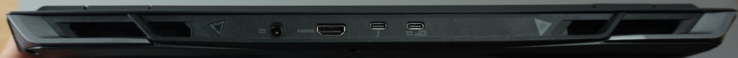 后部端口：电源、HDMI、雷电4、USB-C（10Gbit/s、PD、DP）。