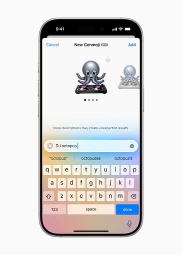 iOS Genmoji 界面生成的 