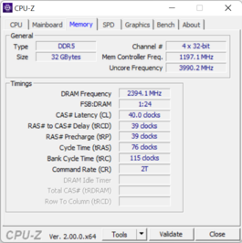 CPU-Z内存