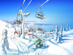 SSX 重力项目概念图，作者 Gordon Wang（图片来源：ArtStation）