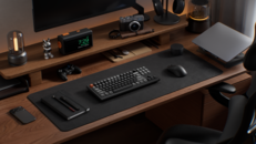 黑色 Keychron V3 Ultra 无线机械键盘。(图片来源:Keychron)