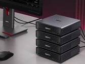 最多可将四台联想 ThinkCentre X Ultra 迷你电脑集群化,组成一台功能强大的 AI 服务器。