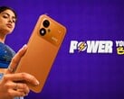 一张展示年轻女性的小米Poco M8 Power宣传图