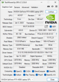 GPU-ZGeForce RTX 4050 笔记本电脑