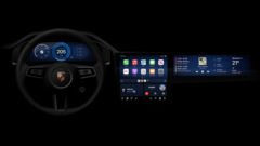 保时捷展示升级版 CarPlay（图片来源：Apple)