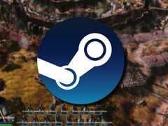 一张展示Steam标志以及当前正在促销的游戏《中世纪王国战争》的图片。