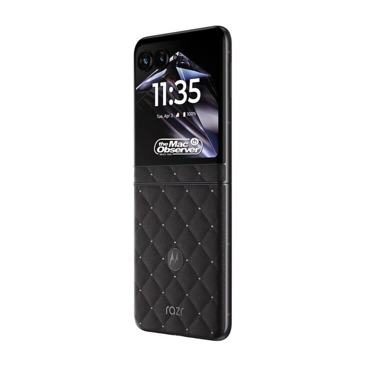 摩托罗拉 Razr 70 施华洛世奇特别版泄露的渲染图。