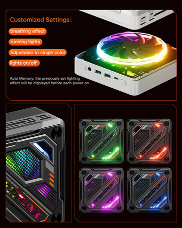 设计和 RGB 效果（图片来源：AOOSTAR）