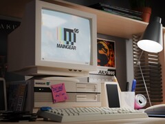 台式机上的 Maingear Retro95 预制游戏电脑（图片来源：Maingear PR）