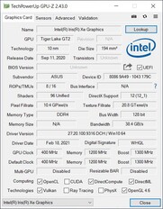 华硕ExpertBook B1 - GPUz