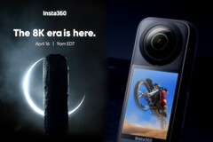 Insta360 X4 看起来将于 4 月 16 日取代 Insta360 X3（右图）。(图片来源：Insta360 - 已编辑）