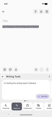 Gboard 中的书写工具