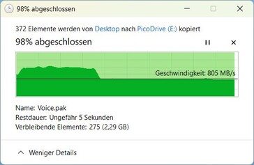 之后仍为每秒约 800 MB