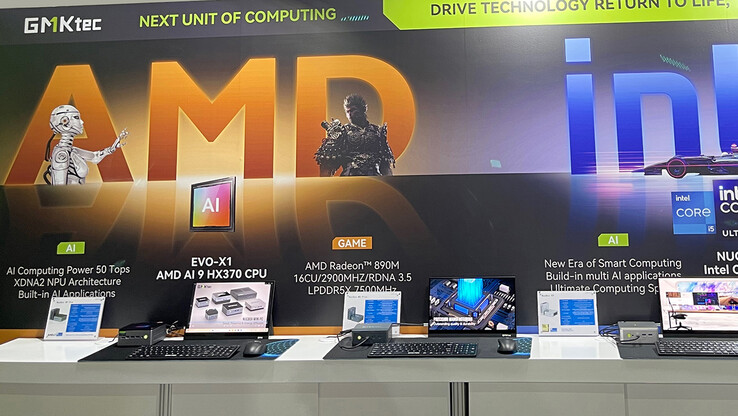 展会上展示的迷你 PC（图片来源：GMKtec）