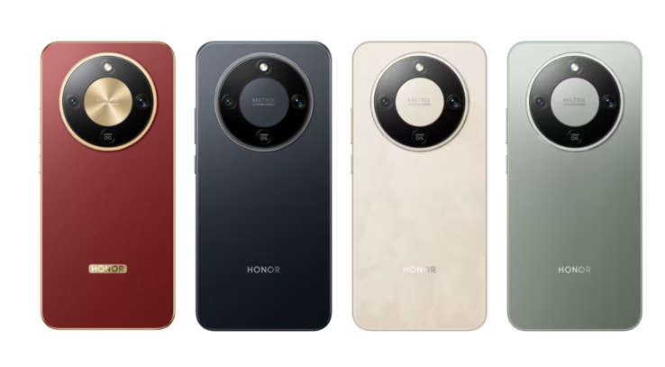 Honor X9d 有午夜黑、红棕色、日出金和森林绿四种配色（图片来源：Honor)