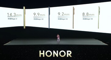 Honor 可折叠智能手机的发展历程。